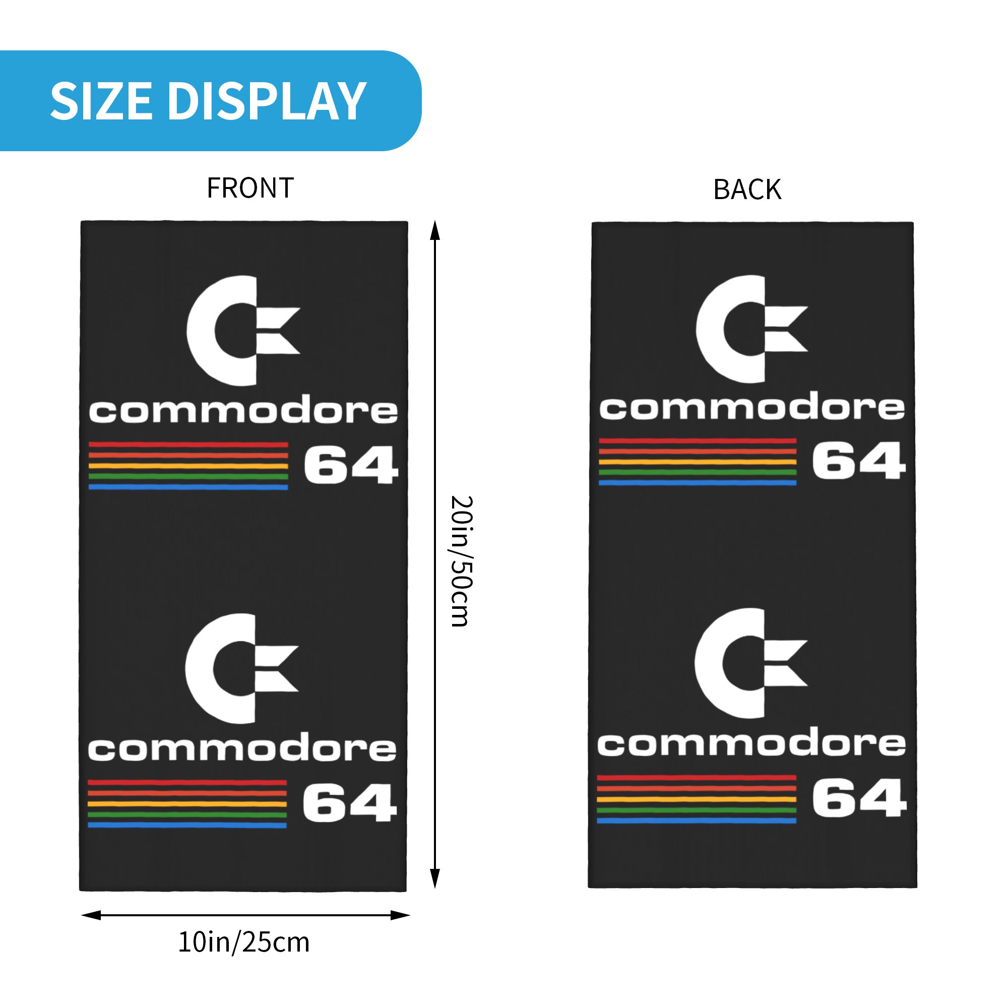 Custom Commodore 64 Bandana Ne - Neck Gaiter Face Cover recension och pris