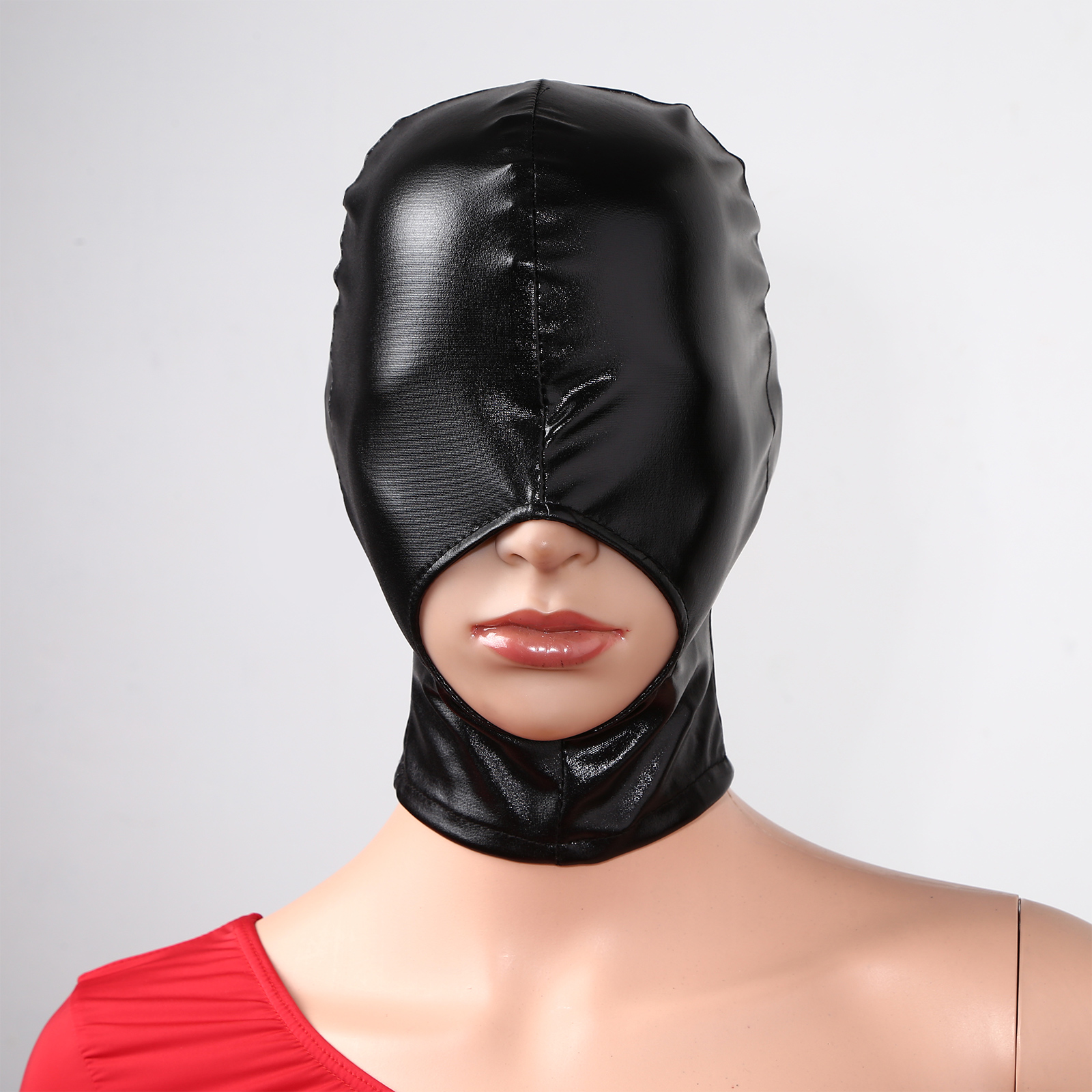Adult Men Women Black Leather  - Black Face Mask Pack recension och pris