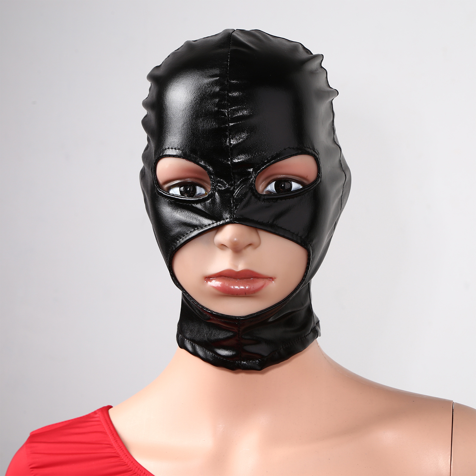 Adult Men Women Black Leather  - Black Face Mask Pack recension och pris