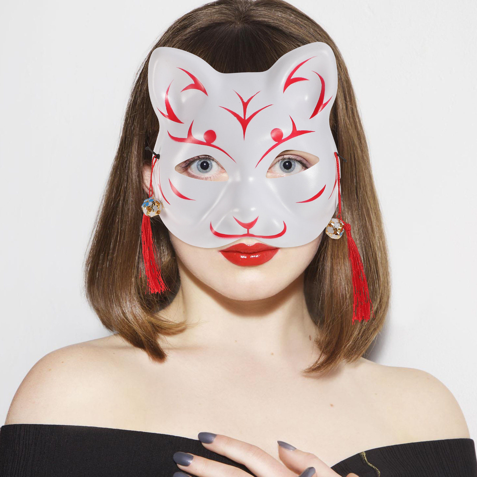 Japanese Style Cat Mask Anime  - Kids Face Mask recension och pris