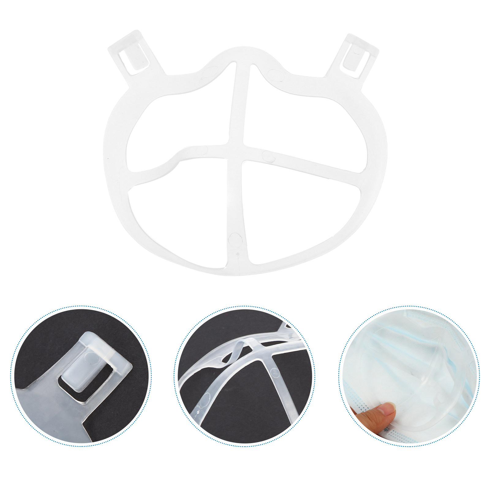 10Pcs Ultra-Thin Soft Silicone - Silicone Mask Bracket recension och pris