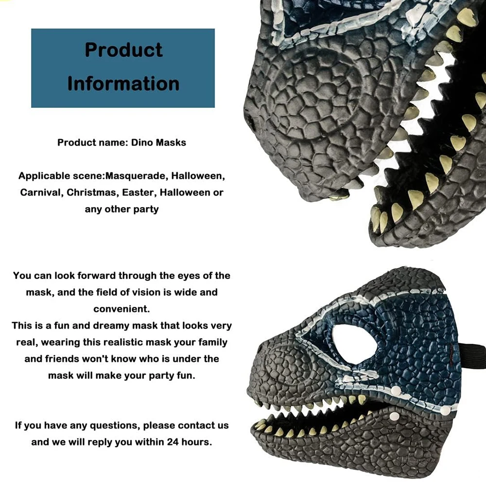 Halloween Dinosaur Mask Horror - Kids Face Mask recension och pris