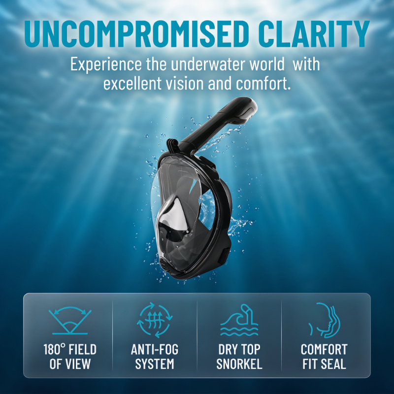 Safe Waterproof Snorkeling Div - Anti Pollution Mask recension och pris