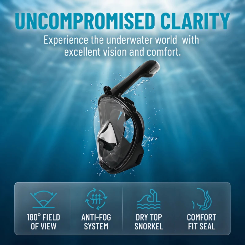 Underwater Scuba Anti Fog Full - Anti Pollution Mask recension och pris