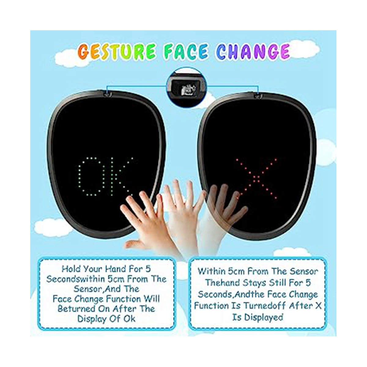 LED Mask for Kid Gesture Sensi - Kids Face Mask recension och pris