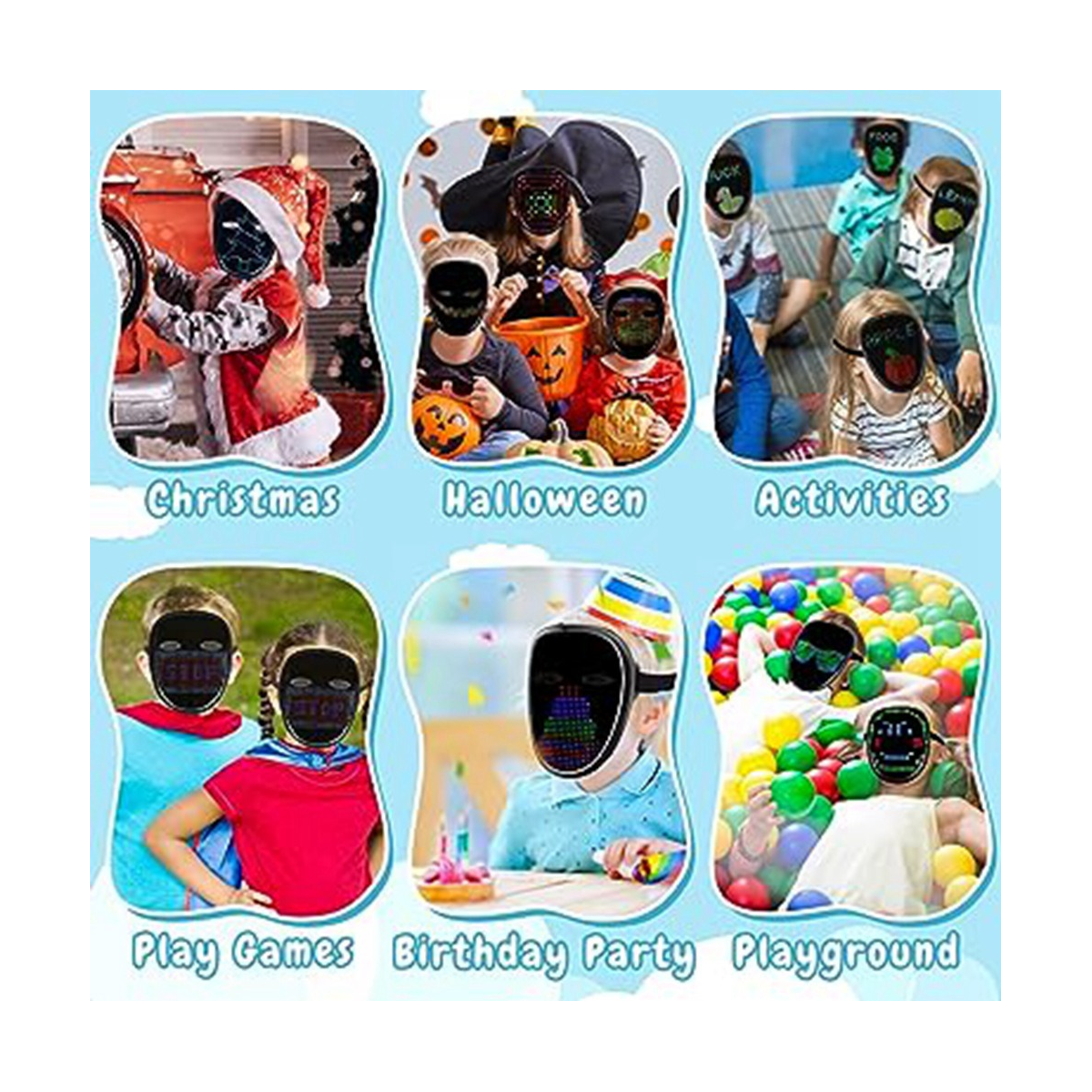 LED Mask for Kid Gesture Sensi - Kids Face Mask recension och pris