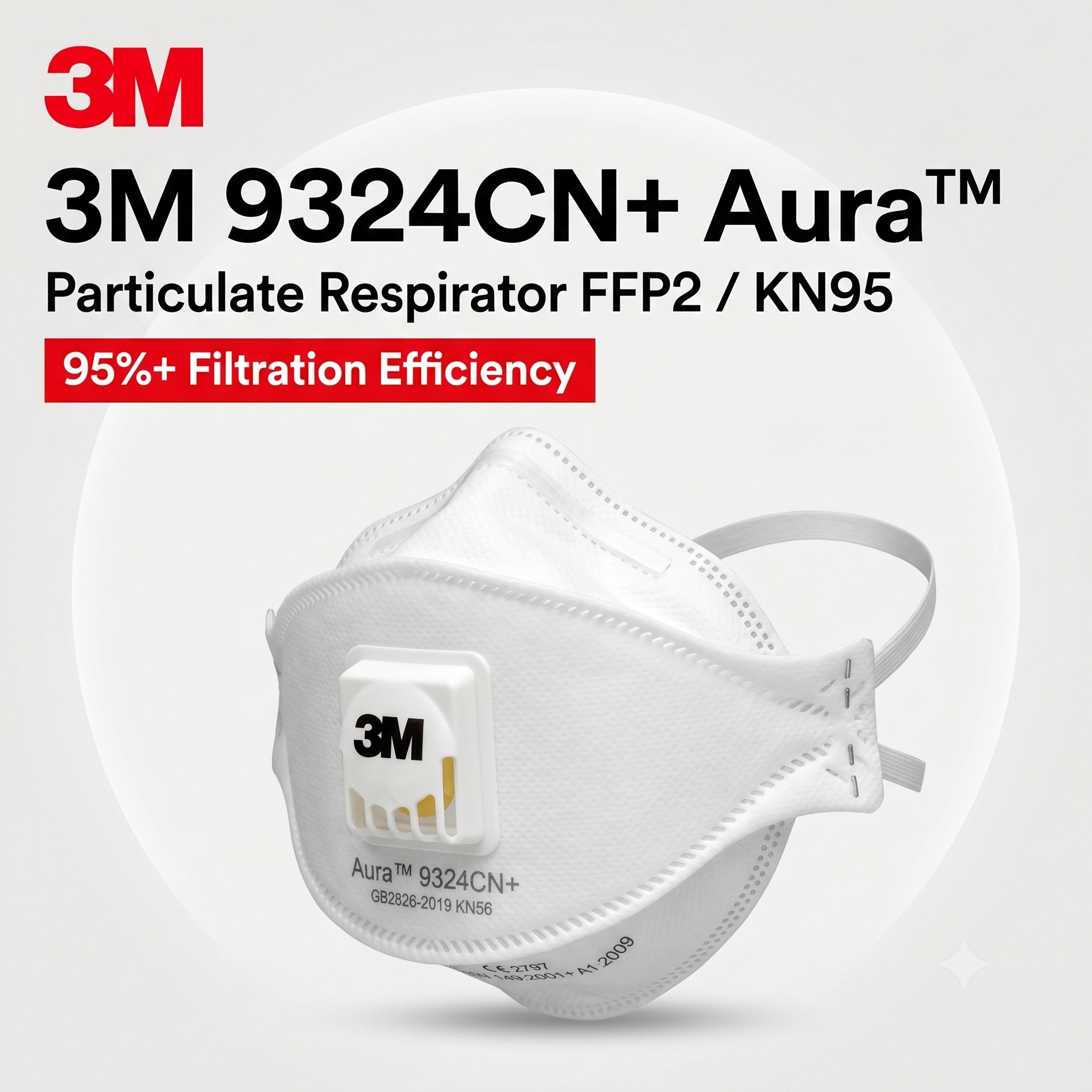 3M 9324CN+ Respirator FFP2 KN9 - Kn95 Respirator Mask recension och pris