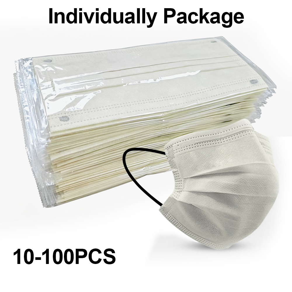 10-100pcs Disposable Adults in - Disposable Mask Blue recension och pris