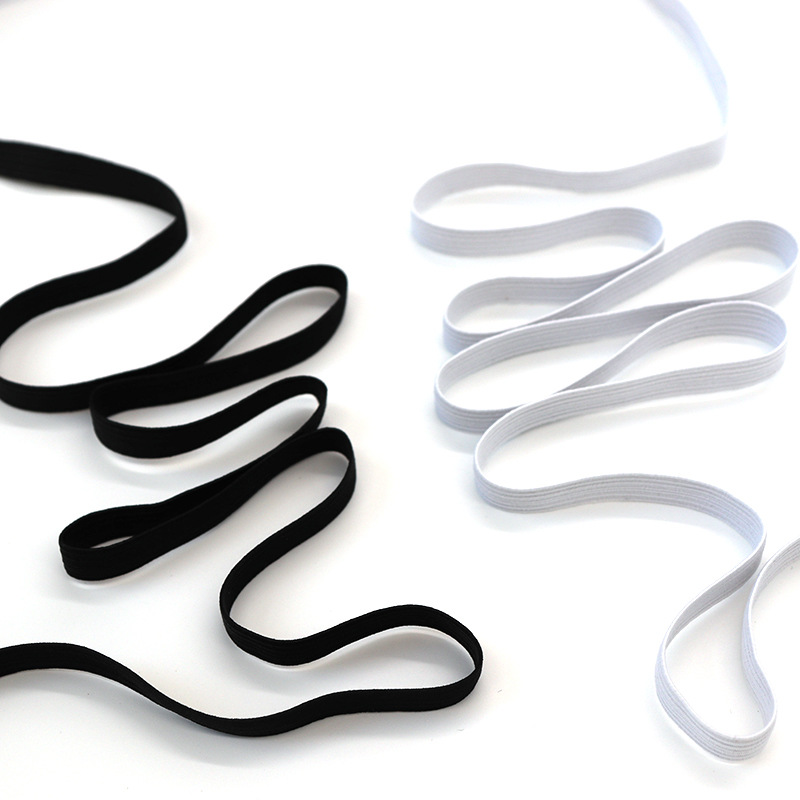White Black 3mm Flat Elastic B - Mask Lanyard Adjustable recension och pris