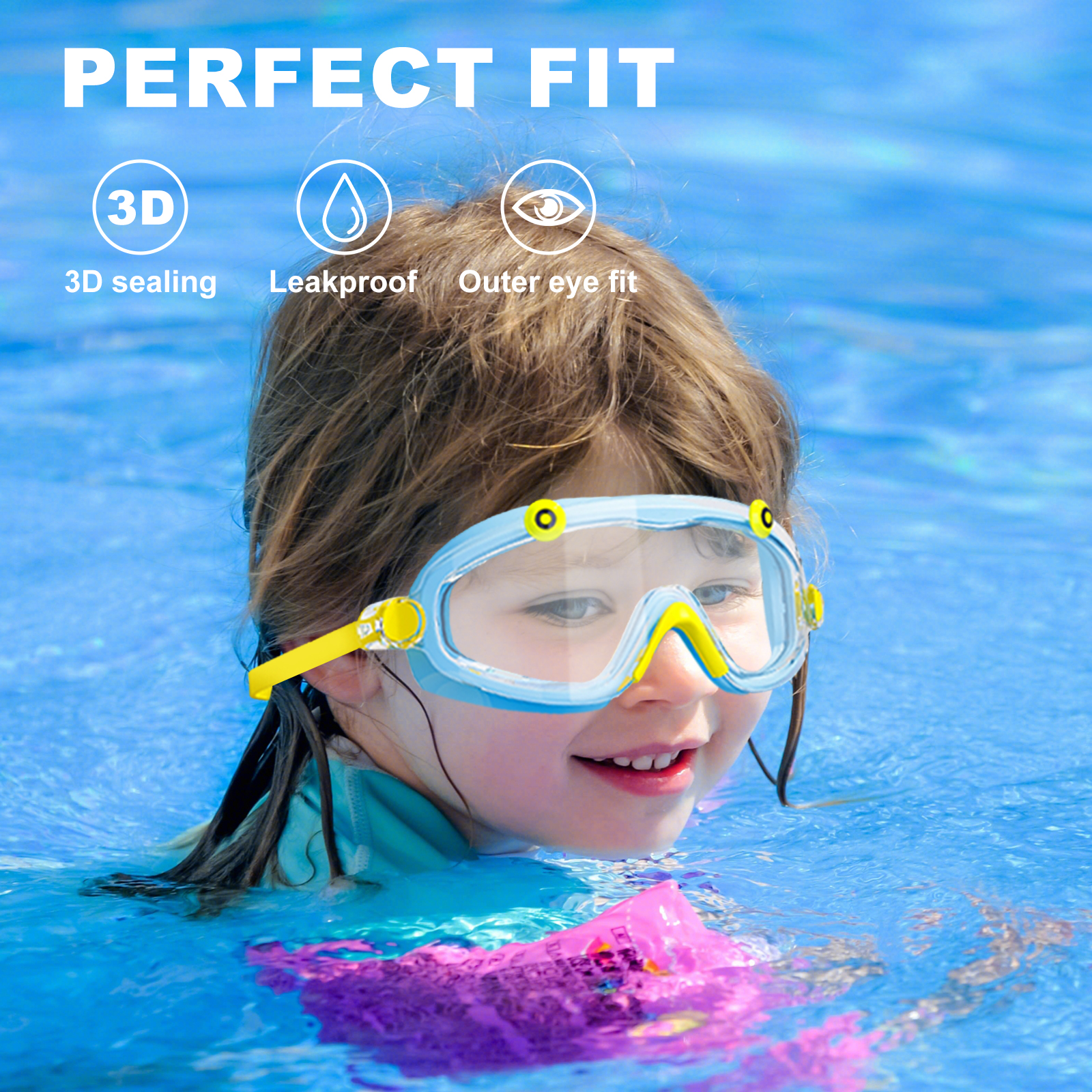 Kids Swim Goggles Boys Girls A - Silicone Mask Bracket recension och pris