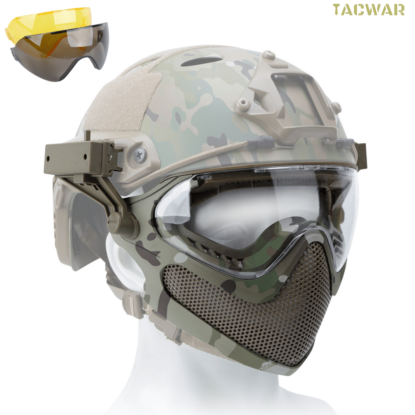 Airsoft Steel Mesh Mask Full F - Anti Pollution Mask recension och pris